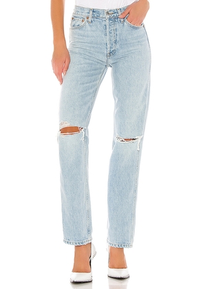 RE/DONE Originals High Rise Loose Jeans in Blue. Size 24. Also in 23, 25, 26, 27, 28, 31, 32.