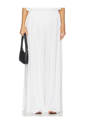 Norma Kamali Wide Leg Peasant Pant in White. Size M. Also in XS, S, L.