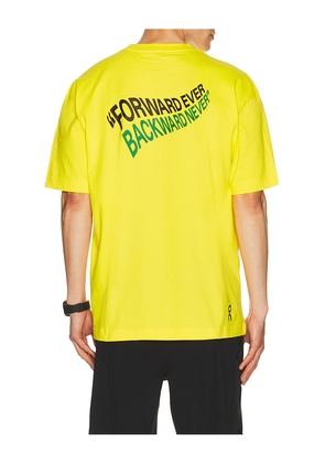 On x Walkgood LA Club T-Shirt in Yellow. Size M. Also in S, L, XL/1X.