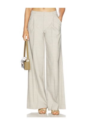 L'AGENCE Allanah Mid Rise Trouser in Light Grey. Size 2. Also in 0, 4, 8.