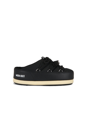 MOON BOOT Evx Nylon Mule in Black. Size 41/42. Also in 39/40, 45/46.