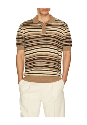 NN07 Noam Polo in Brown. Size L. Also in S, XL/1X, XXL/2X.