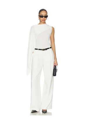 L'Academie by Marianna Nasim Knit Cape Top in Ivory. Size M. Also in XS, S, L, XL.