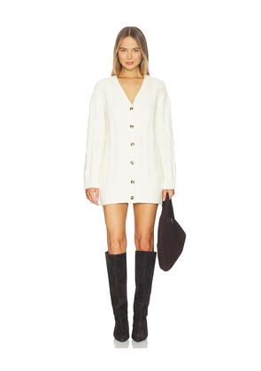Lovers and Friends Abella Cardigan Mini Dress in Cream. Size M. Also in L, S, XL, XS, XXS.