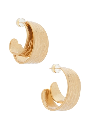 Lovers and Friends Cora Earrings in Metallic Gold.