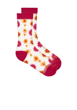 MOTHER The Step Up Socks in Pink.