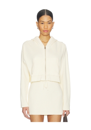 LSPACE Jet Set Hoodie in Cream. Size M. Also in S, XS, L, XL.