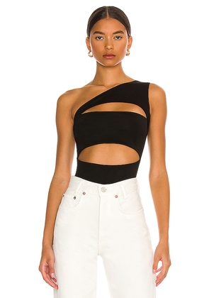 superdown Tori Cut Out Bodysuit in Black. Size S. Also in M, L, XL.