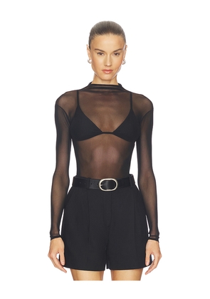 Mimchik Elle Mesh Bodysuit in Black. Size 0. Also in 2, 4, 6.