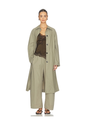 LESET Kyoto Car Coat in Sage. Size L. Also in XS, S, M.