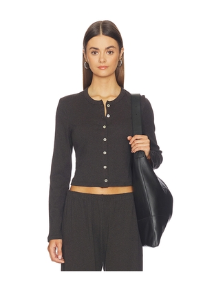 LESET Nando Cardigan in Chocolate. Size L. Also in XS, S.