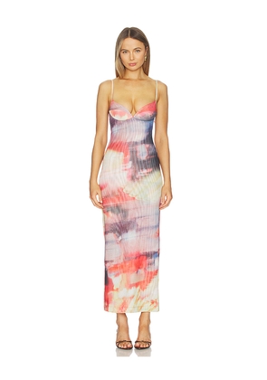 Miaou Florence Dress in Orange,Purple. Size M. Also in XL, XS.