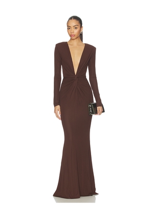 Michael Costello x REVOLVE Acqua Gown in Brown. Size M. Also in XXS, XS, S, L, XL.