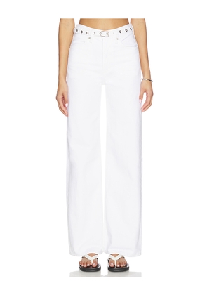 LEVI'S Ribcage Wide Leg Belted in White. Size 24. Also in 25, 27, 28, 29, 30, 31, 32.