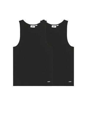Obey 2 Pack Standard Rib Tank in Black. Size L. Also in S, M, XL/1X.