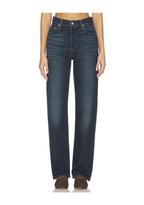LEVI'S Ribcage Full Length Straight Leg Jeans in Blue. Size 25. Also in 24, 26, 27, 28, 29, 30, 31, 32.
