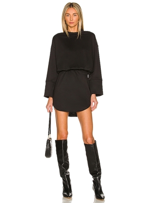 superdown Lana Sweatshirt Dress in Black. Size L. Also in S, XXS, XS.