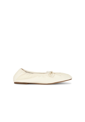Magda Butrym Leather Ballet Flat in Cream. Size 37. Also in 36, 38.