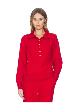 Negative Underwear Waffle Knit Pullover in Red. Size M. Also in XS, S, L, XL/1X.