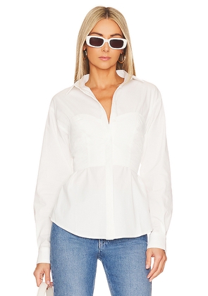 SOVERE Capture Corset Top in White. Size M. Also in XS, S, L.