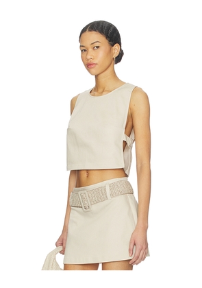 My Beachy Side Alba Denim Top in Neutral. Size M. Also in S.