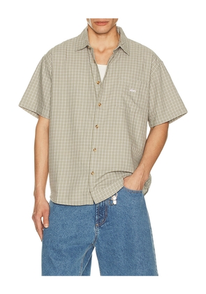 Obey Bigwig Ian Woven Shirt in Green. Size L. Also in S, M, XL/1X.