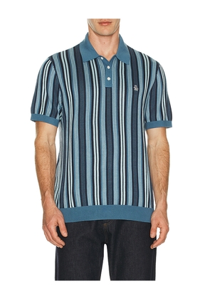 Original Penguin Vertical Stripe Polo in Blue. Size M. Also in L, S, XL/1X.