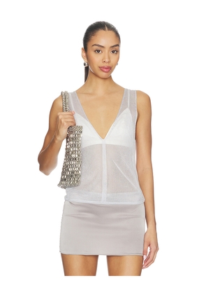 Lovers and Friends Wynona Rib Knit Vest in Slate. Size L. Also in XXS, XS, S, M, XL.