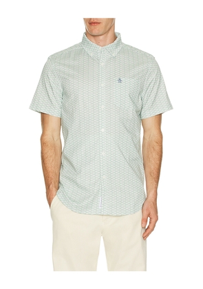 Original Penguin Eco Short Sleeve Shirt in Mint. Size M. Also in S, L, XL/1X.