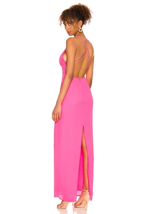superdown Lucinda Strappy Maxi Dress in Fuchsia. Size S. Also in XS.