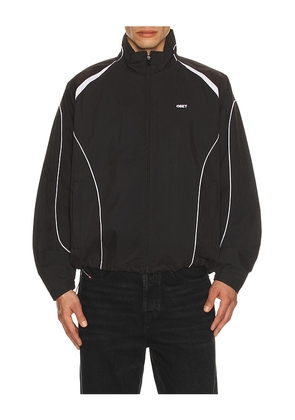 Obey Practice Windbreaker in Black. Size M. Also in S, L, XL/1X.