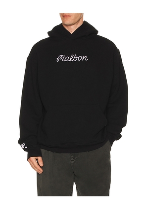 Malbon Golf Fesque Hoodie in Black. Size M. Also in L, S.