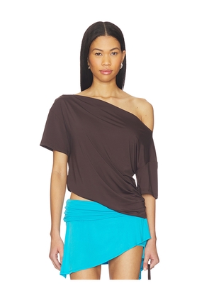 LIONESS Wildlands Tee in Chocolate. Size L. Also in M, S, XS, XXS.