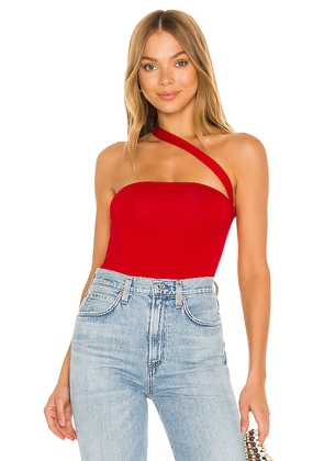 superdown Rony Asymmetrical Bodysuit in Red. Size S. Also in XL.
