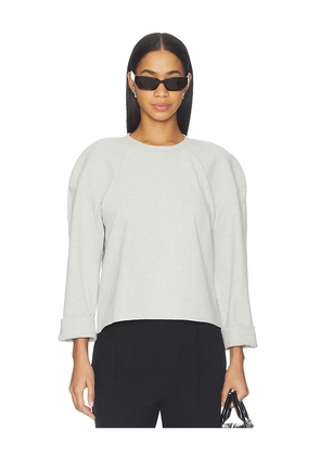 Norma Kamali Bomber 1980s Sweatshirt in Grey. Size M. Also in XS, S.