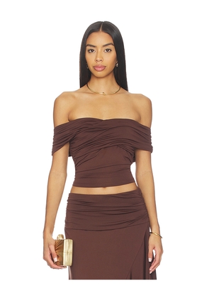 NIA Magnolia Top in Chocolate. Size L. Also in S, XS, M.