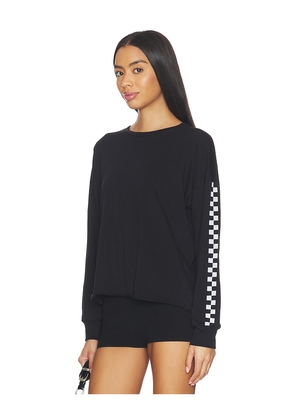 Michael Lauren Keegan Longsleeve Drop Shoulder Crop Tee in Black. Size M. Also in XS, S.