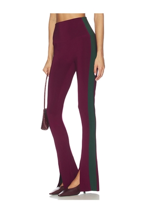 Norma Kamali Side Stripe Spat Legging in Red, purple. Size S. Also in XS, M.