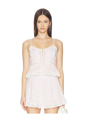 LoveShackFancy Aleni Top in Rose. Size M. Also in L, S, XL, XS.