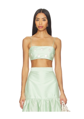 Mayle Vasquez Coral Top in Green. Size M. Also in S, XS.