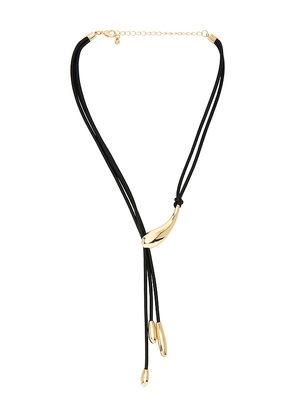 Lovers and Friends Lilia Necklace in Black,Metallic Gold.