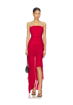MORE TO COME Lillian Strapless Dress in Red. Size M. Also in L, XS, XXS.