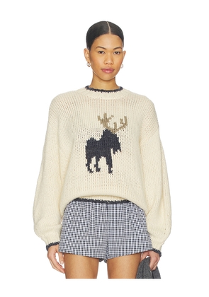 Lovers and Friends Haruko Sweater in Cream,Navy. Size L. Also in XS, S, M.