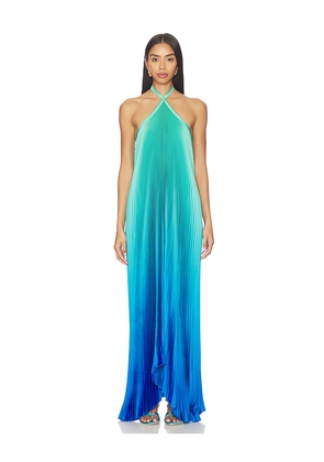 L'IDEE Deesse Gown in Blue. Size 12/L. Also in 6/XS, 8/S.