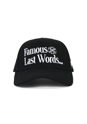 Midnight Rodeo Famous Last Words Hat in Black.