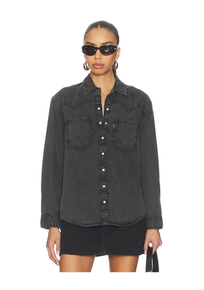 LEVI'S Teodora Western Shirt in Black. Size M. Also in S.