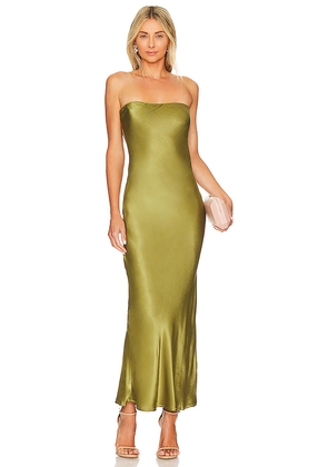 SNDYS x REVOLVE Angel Strapless Midi Dress in Olive. Size S. Also in L, M, XL, XS, XXL.