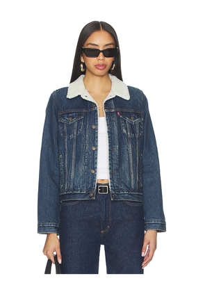 LEVI'S Original Sherpa Trucker in Blue. Size L. Also in M, S, XL, XS.