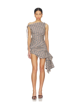 LADO BOKUCHAVA Twirl Dress in Brown. Size M. Also in XS, S.