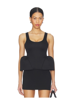 LADO BOKUCHAVA Basque Top in Black. Size L. Also in XS, S, M.